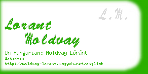 lorant moldvay business card