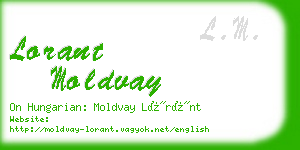 lorant moldvay business card